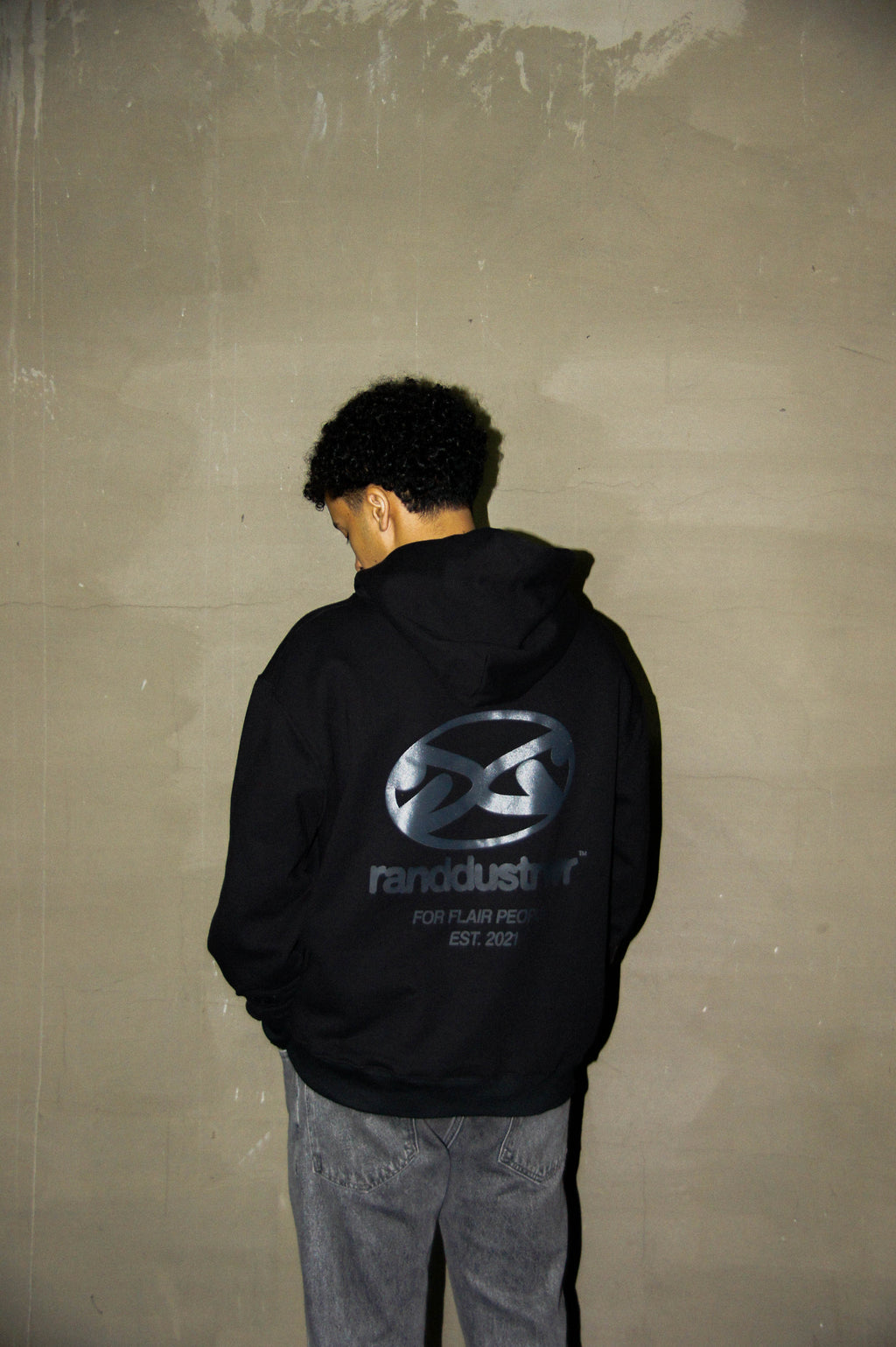 DUAL CODE HOODIE BLACK - BOXY FIT