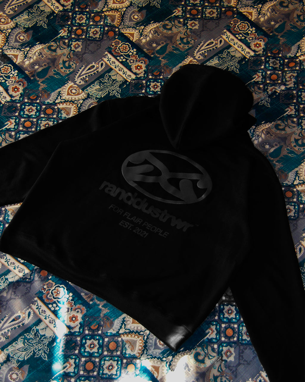 DUAL CODE HOODIE BLACK - BOXY FIT