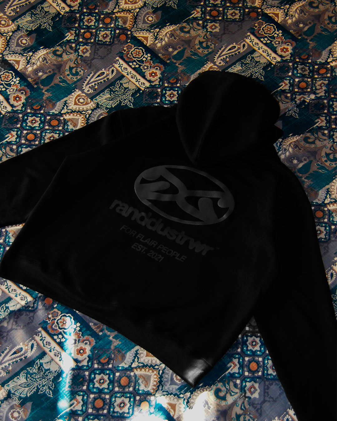DUAL CODE HOODIE BLACK - BOXY FIT