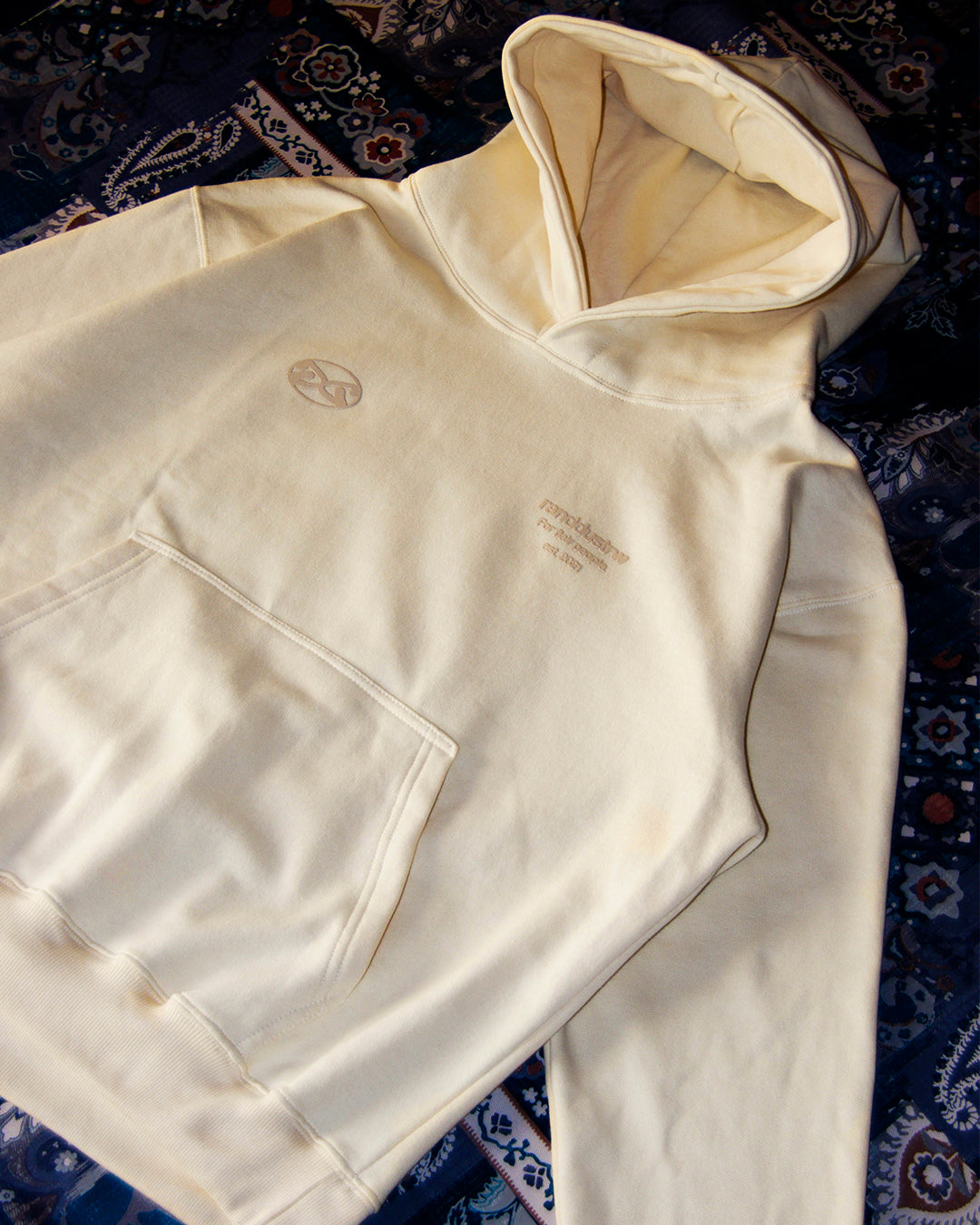 DUAL CODE HOODIE BONE - BOXY FIT