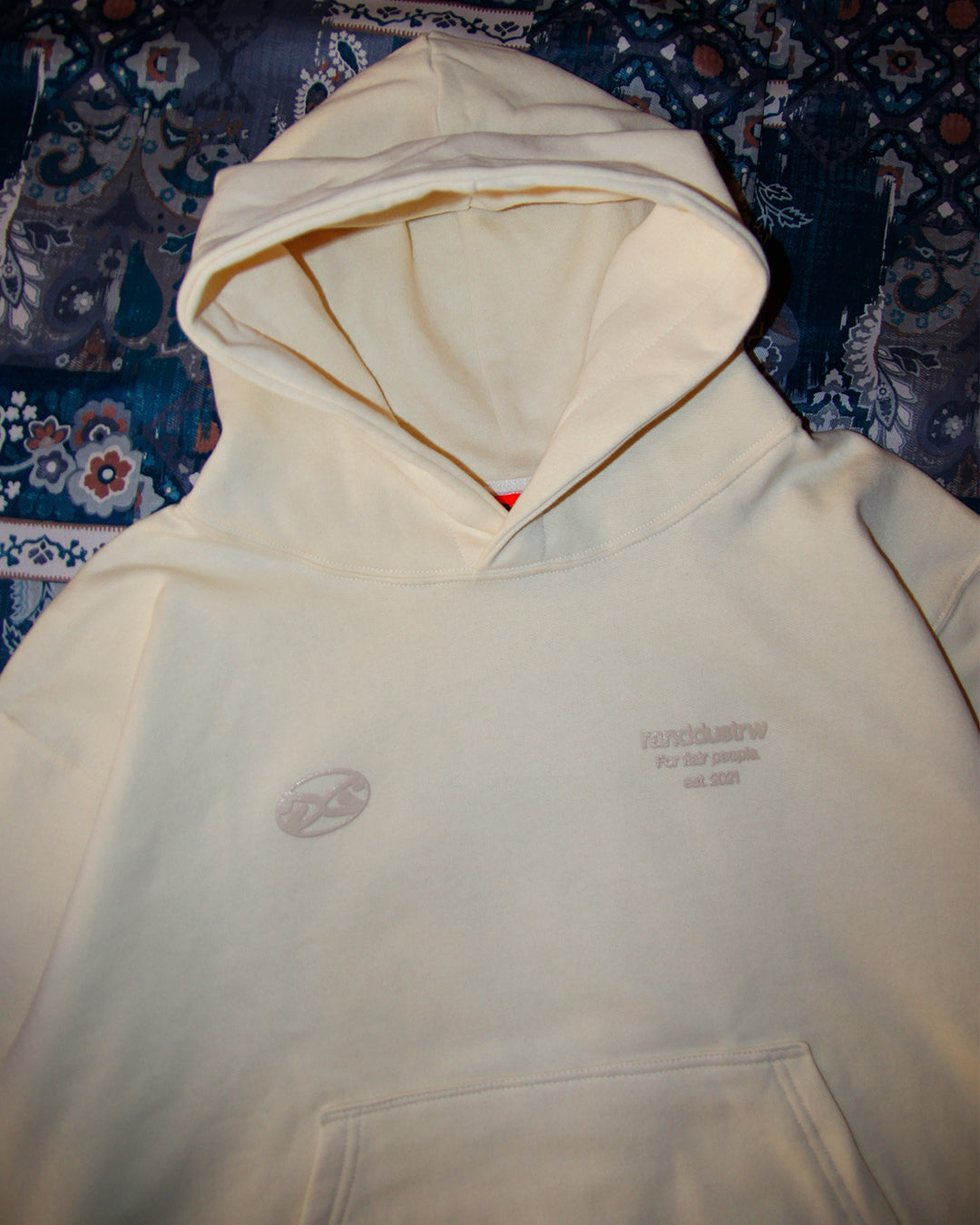 DUAL CODE HOODIE BONE - BOXY FIT