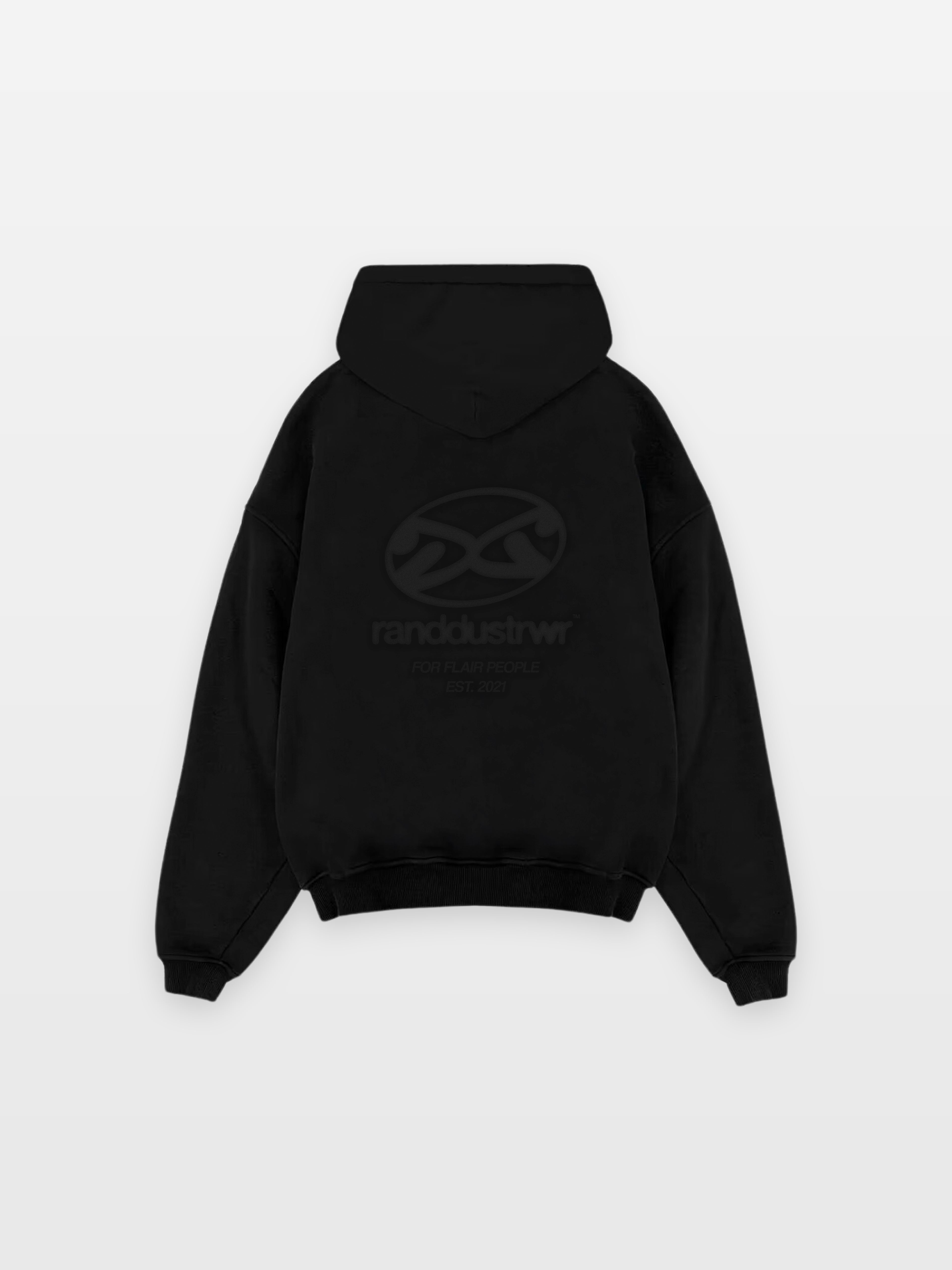 DUAL CODE HOODIE BLACK - BOXY FIT