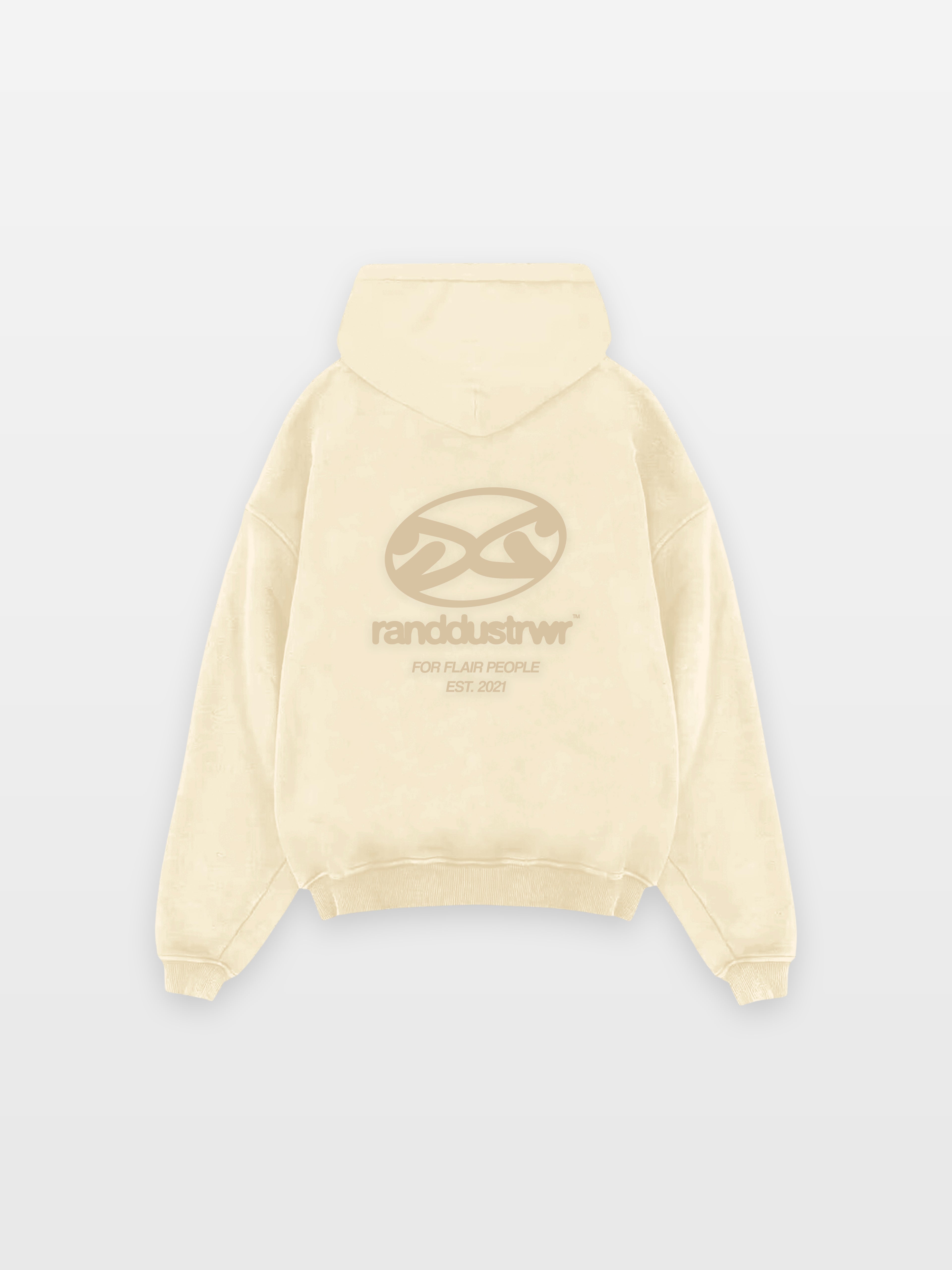 DUAL CODE HOODIE BONE - BOXY FIT