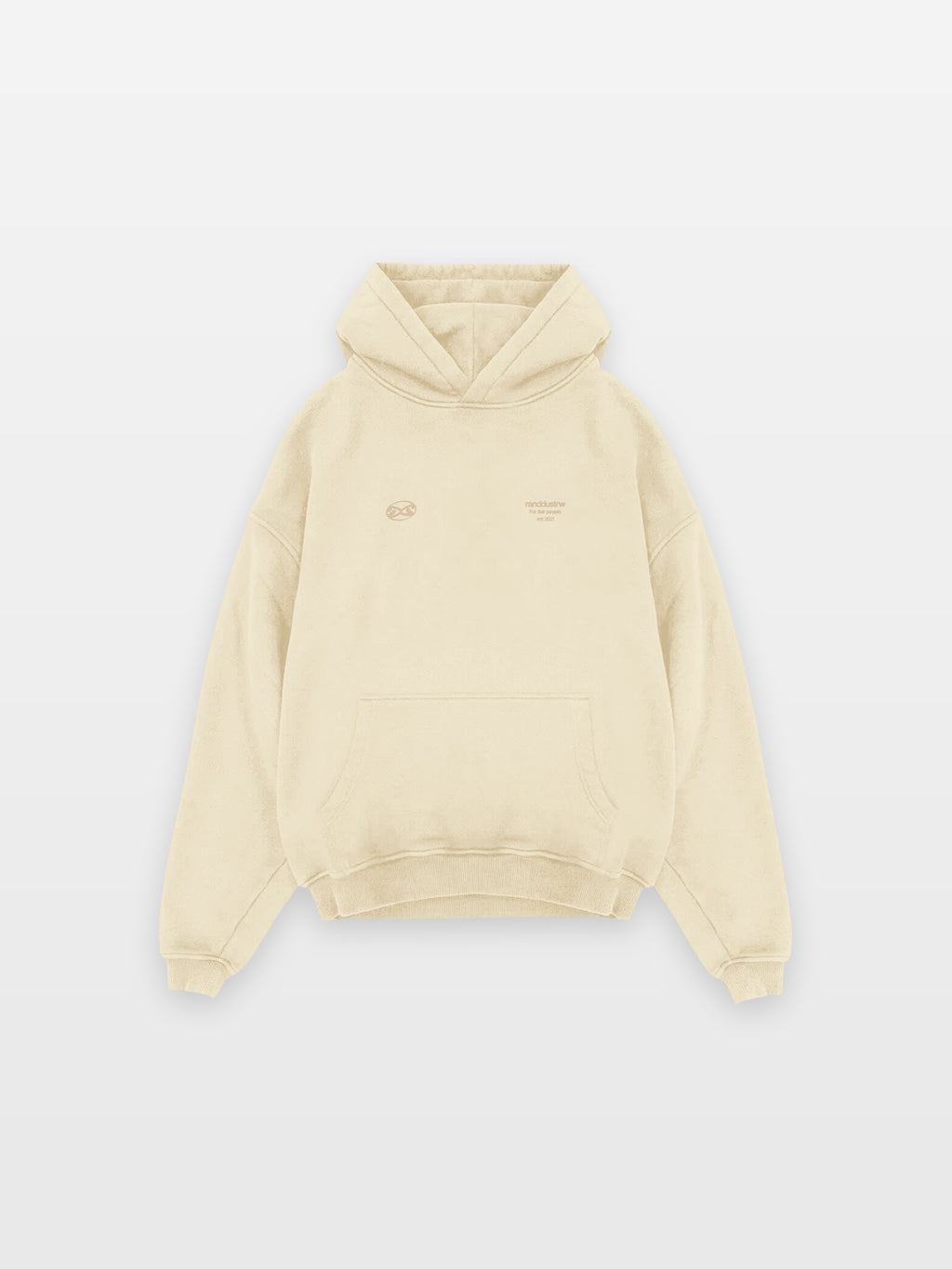 DUAL CODE HOODIE BONE - BOXY FIT
