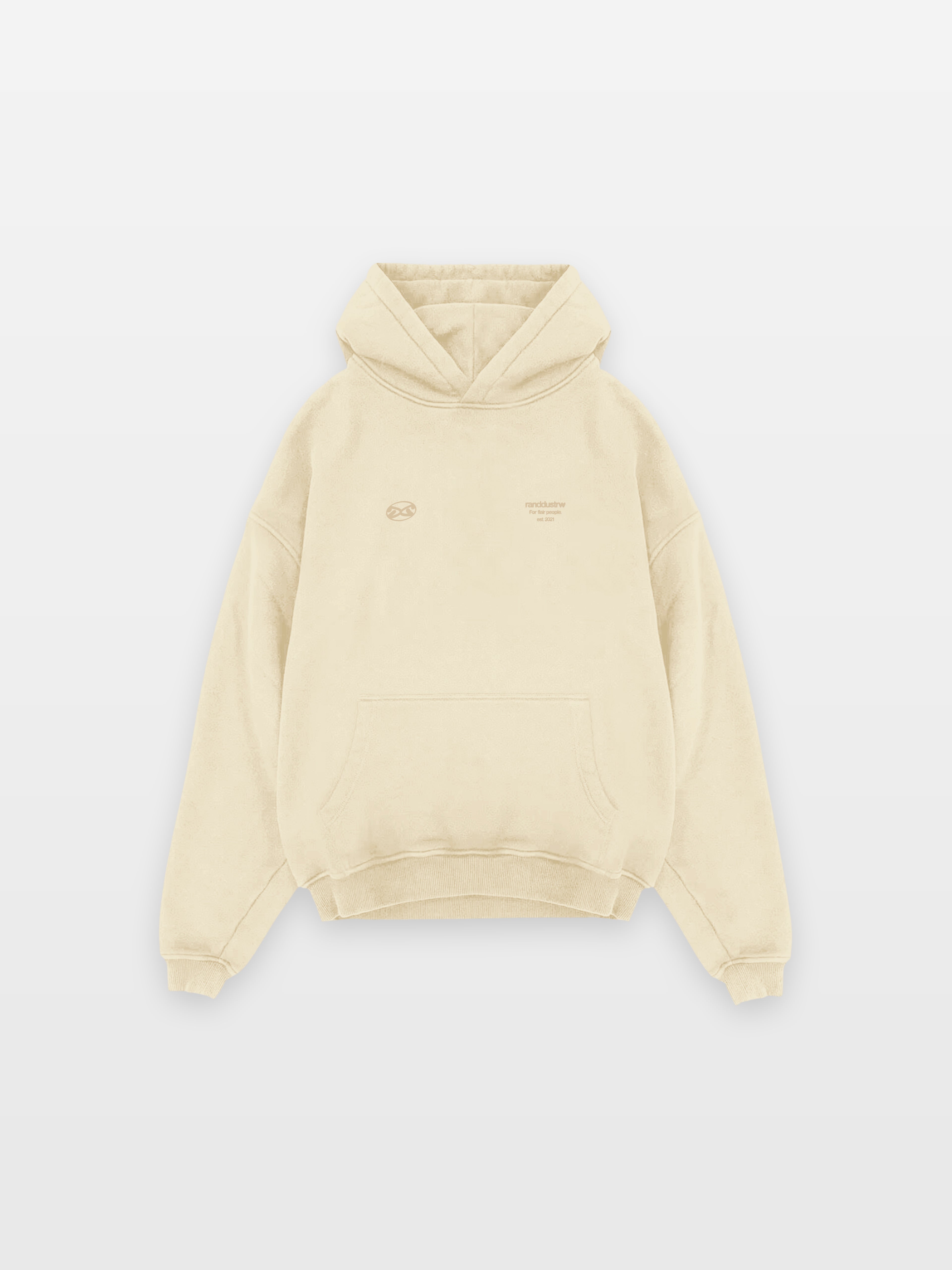 DUAL CODE HOODIE BONE - BOXY FIT