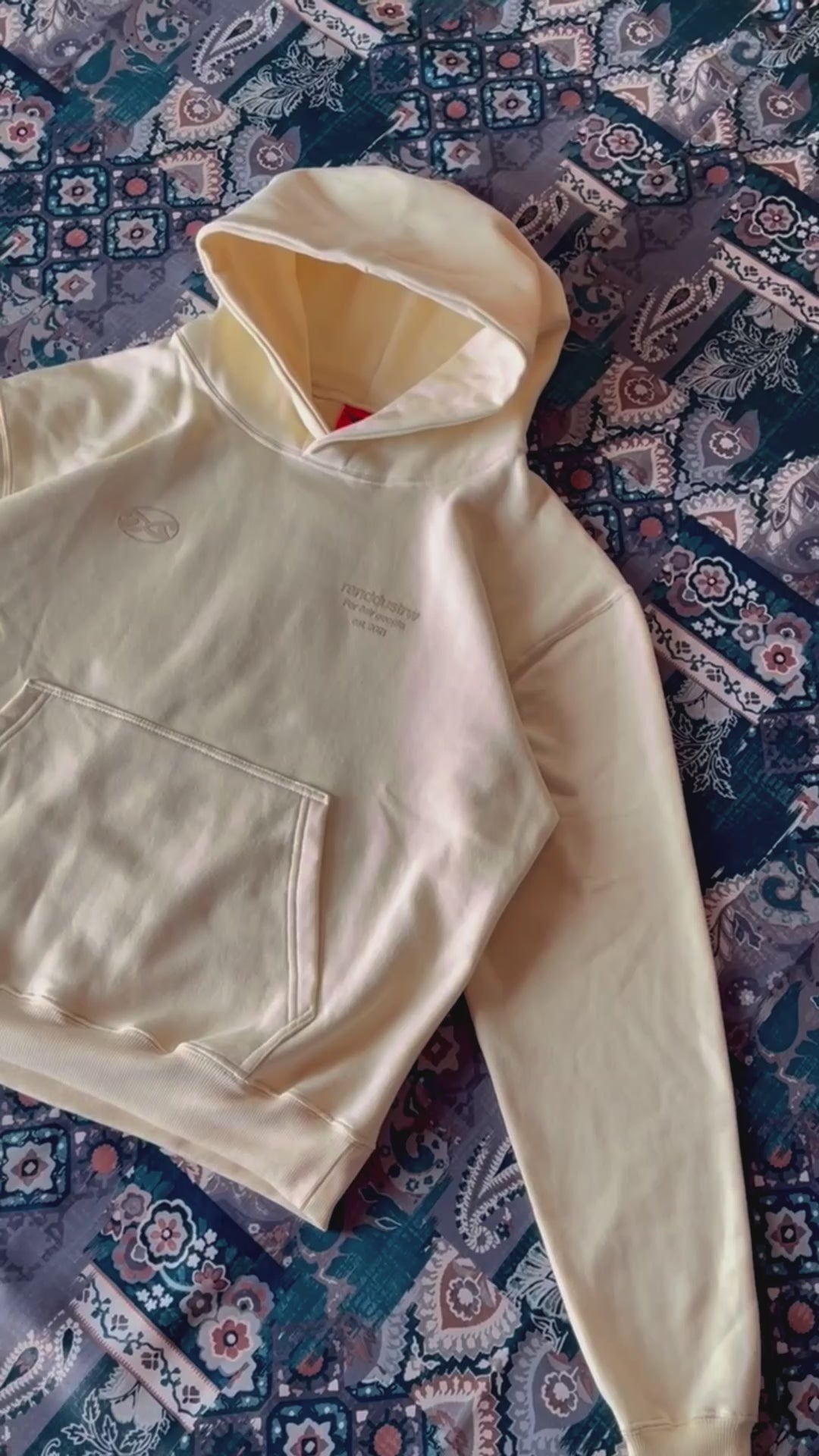 DUAL CODE HOODIE BONE - BOXY FIT